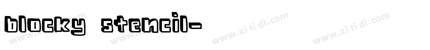 blocky stencil字体转换